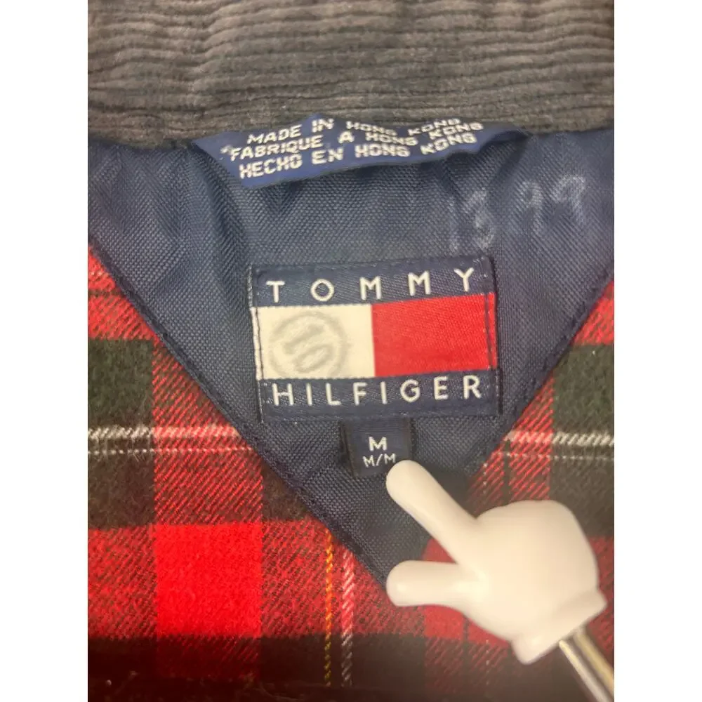 Tommy Hilfiger Vintage Navy Field Jacket Plaid Lined Men’s‎ Medium